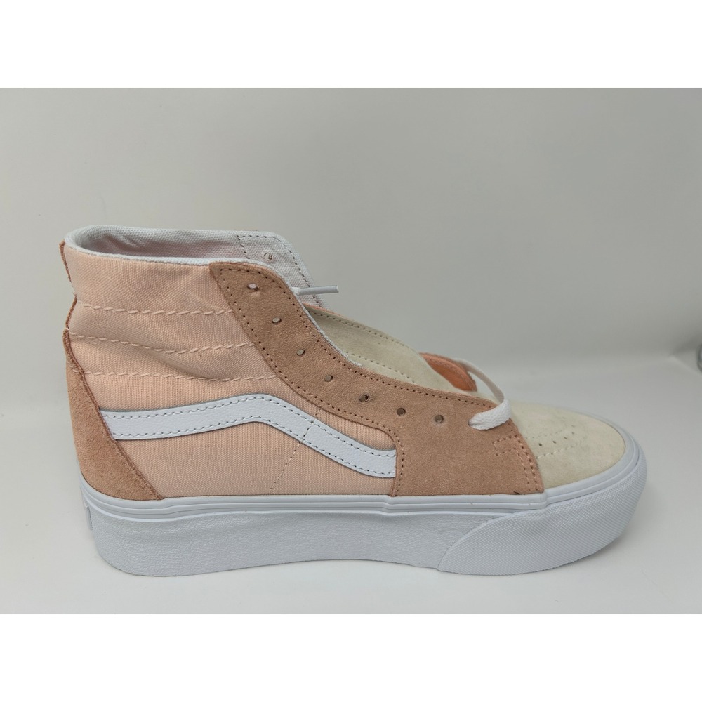 Vans Sk8-Hi Platform 2.0 Peach High Top Sneakers Womens 8.5 Suede Canvas Shoes - Picture 2 of 9